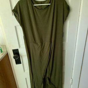 Olive Green Tulip Dress